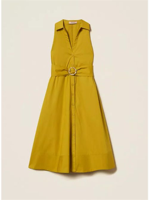 MIDI DRESS TWIN SET | 261TT222312117 AVOCADO OIL